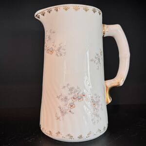 1907 Austria Higgins & Seiter, Elegant Blue Floral w/ Gold Accents & Trim, 8"